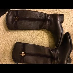 Tory Burch brown riding boots